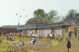Artists' impression of Camley Street Natural Park's new visitor and learning centre