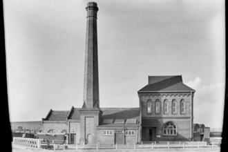 Historic Walthamstow Wetlands black and white image