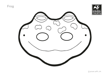 Template of a frog mask