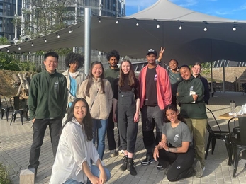 Group of young people - the new youth board at Camley Street Natural Park