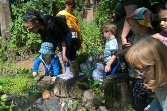 pond dipping Bellenden Rd Nature Garden