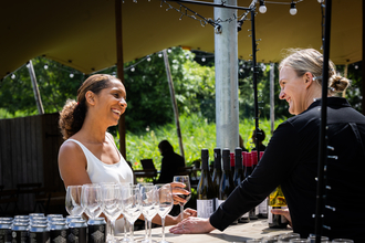 Serving drinks at Woodberry Wetlands