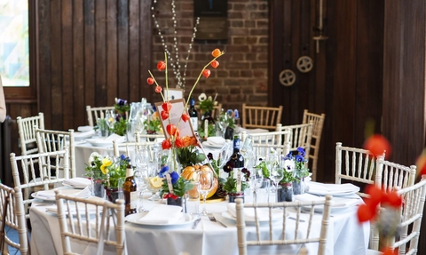 Table setting at Walthamstow Wetlands