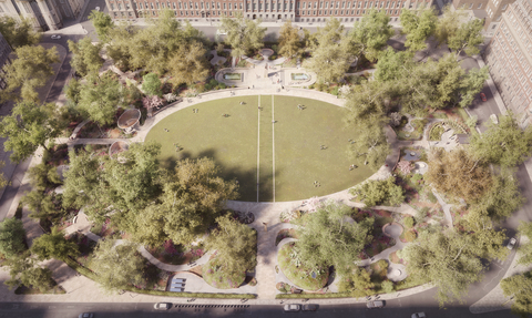 Grosvenor Square design aerial view