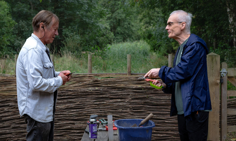 Two volunteers at Camley Street Natural Park