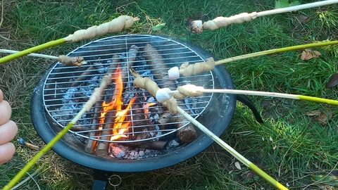 cooking over a fire
