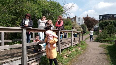 families in the garden