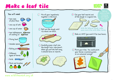 Make a leaf tile instructions