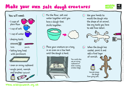 Make saltdough creatures instructions