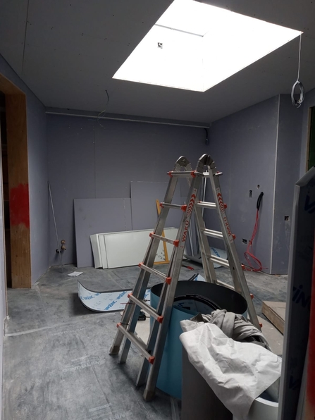 The new volunteer room in progress at Camley Street
