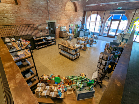 A view of products on display at the walthamstow wetlands shop