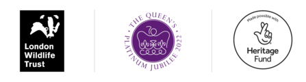 Partners Logos, London Wildlife Trust, The Queens Jubilee and Lottery Heritage Fund.