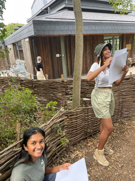 Youth Board member Sam and Naomi at Camley Street Natural Park 