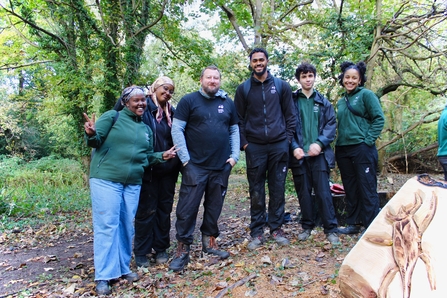 Keeping it Trainees, Fowsia, Amal, Johnathon, Zak and Layla with Senior Reserve Officer Rob