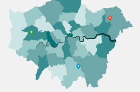a map showing the location of autumn walks 