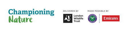 Logos for Championing Nature project including AELTC and Emirates