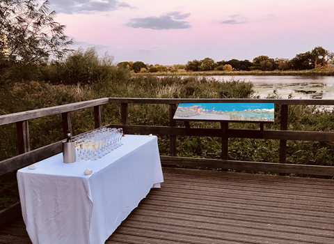 Drinks reception Woodberry Wetlands