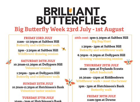 Big Butterfly Week Timetable