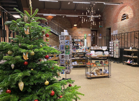 Walthamstow Wetlands shop at Christmas