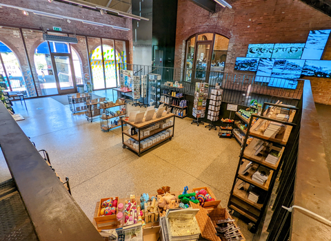 A view of the walthamstow wetlands shop